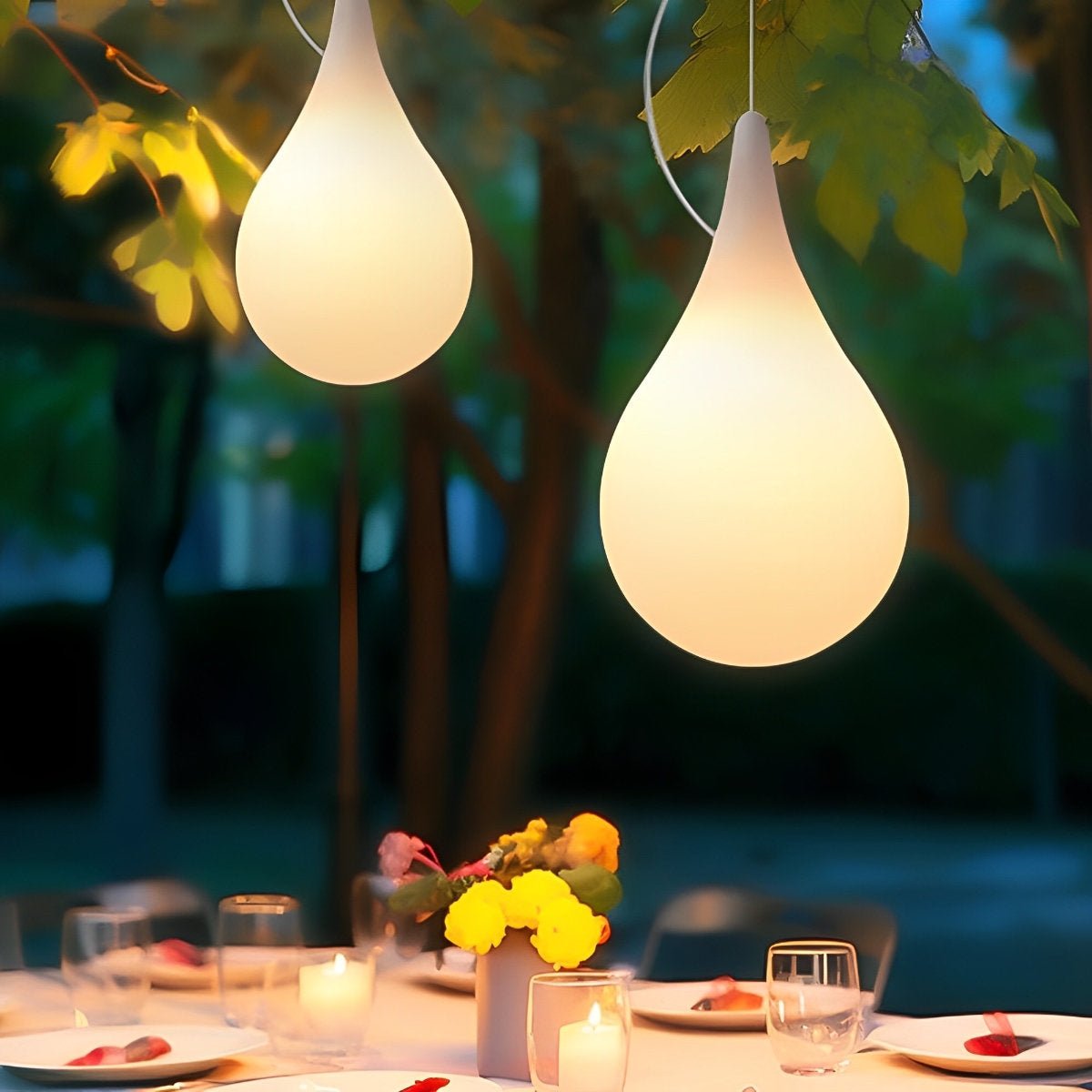Waterproof Water Drop Outdoor Hanging Light