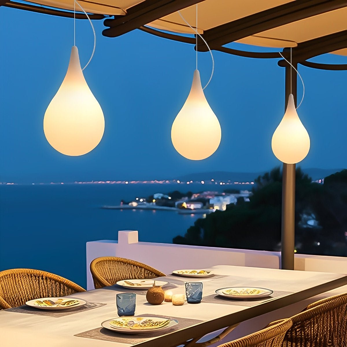 Waterproof Water Drop Outdoor Hanging Light
