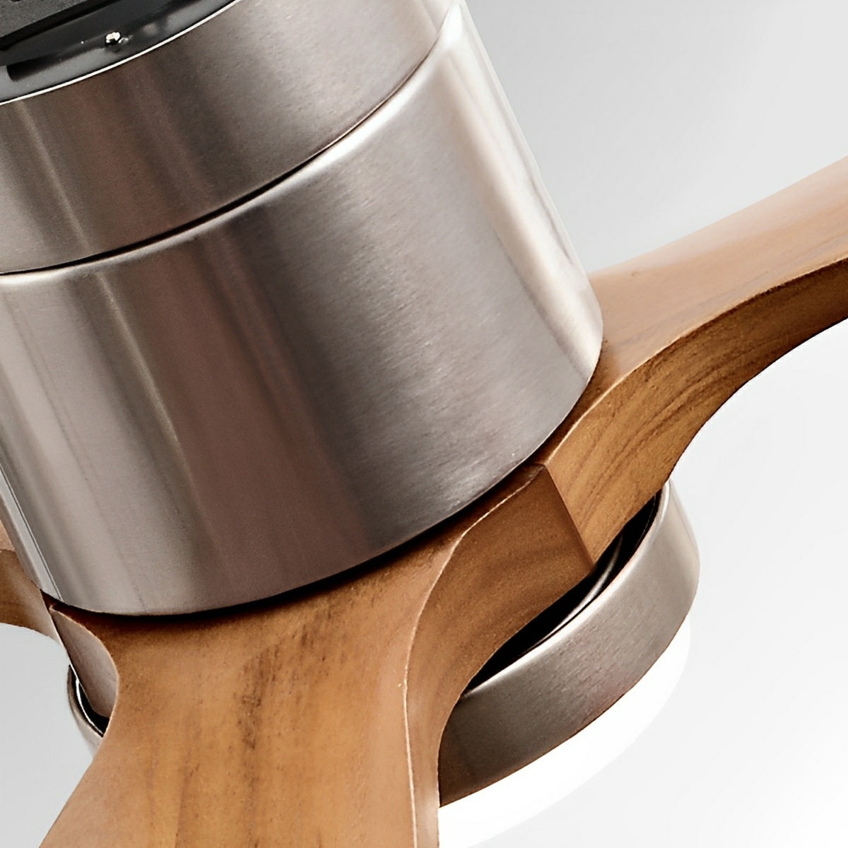 Modern Wood Grain 6-Speed Reverse Fan Ceiling Fan Light