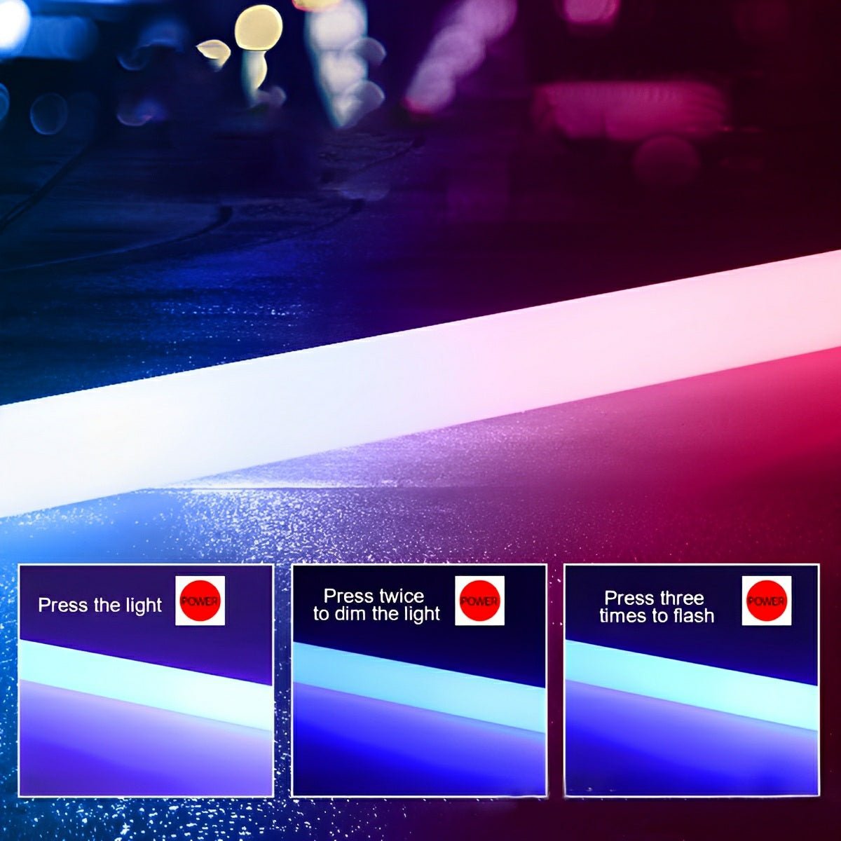 360° LED Tube Handheld Wireless Light Stick Atmosphere Light Rechargeable