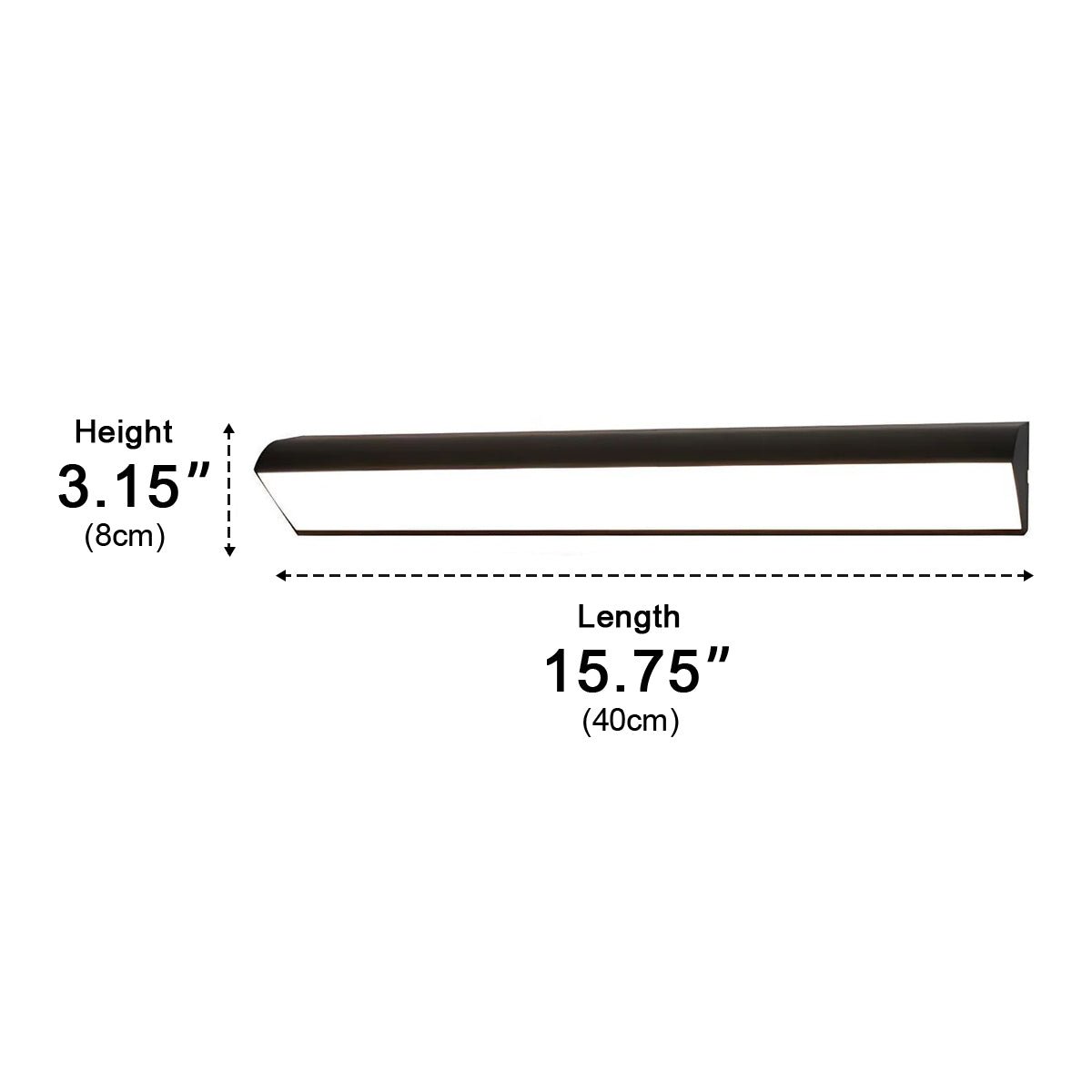 Black Waterproof Outdoor LED Strip Lights Porch Light Exterior Wall Lights