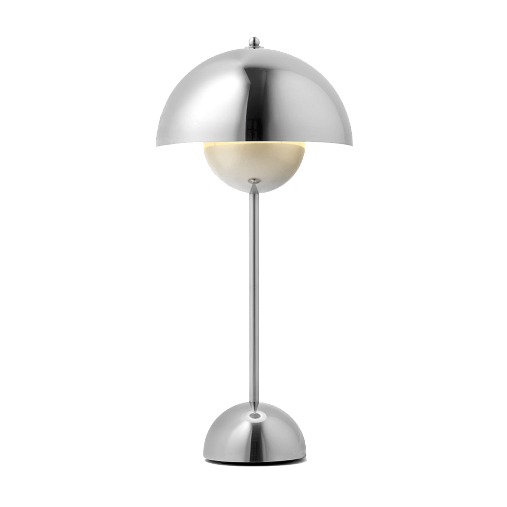 silver table lamp