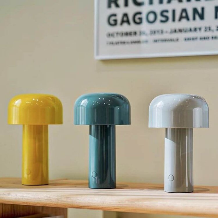 coloured mushroom lamp