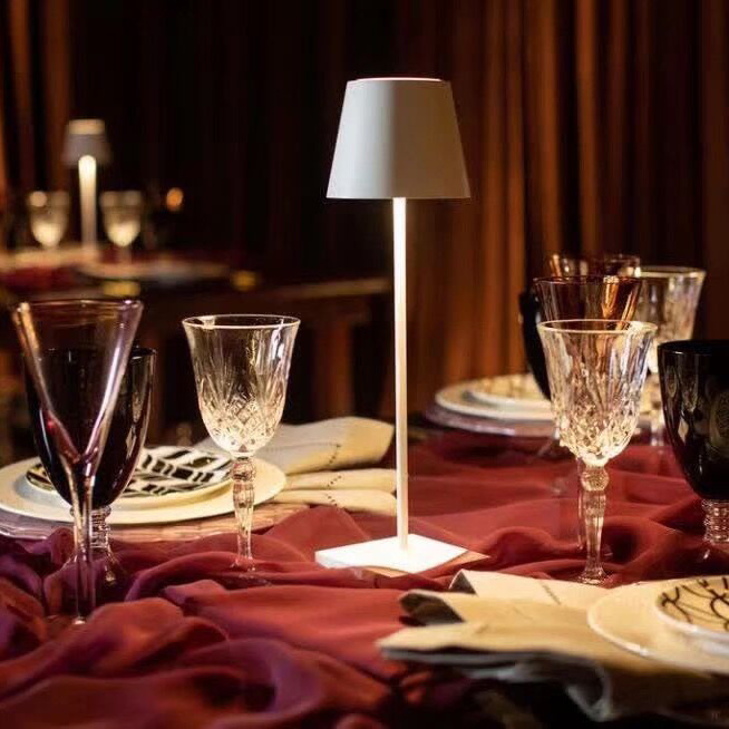 cordless white table lamp