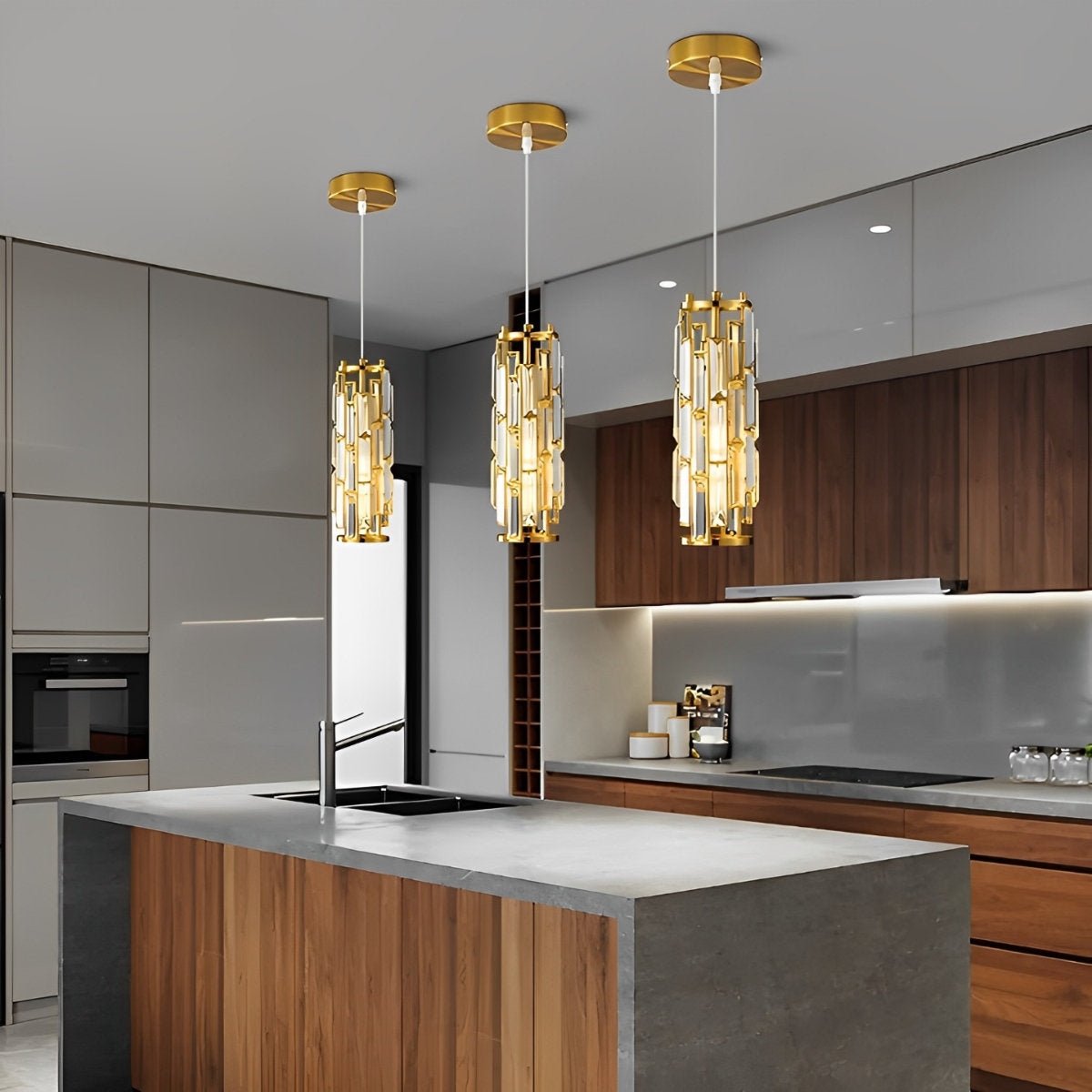 Creative Iron Crystal Glass Chandelier Pendant Lights Ceiling Lamp