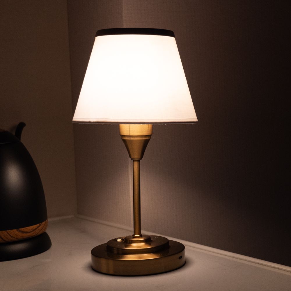 gold base lamp