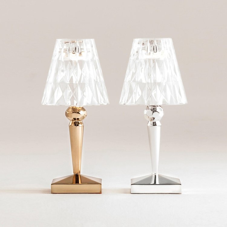 gold crystal lamp