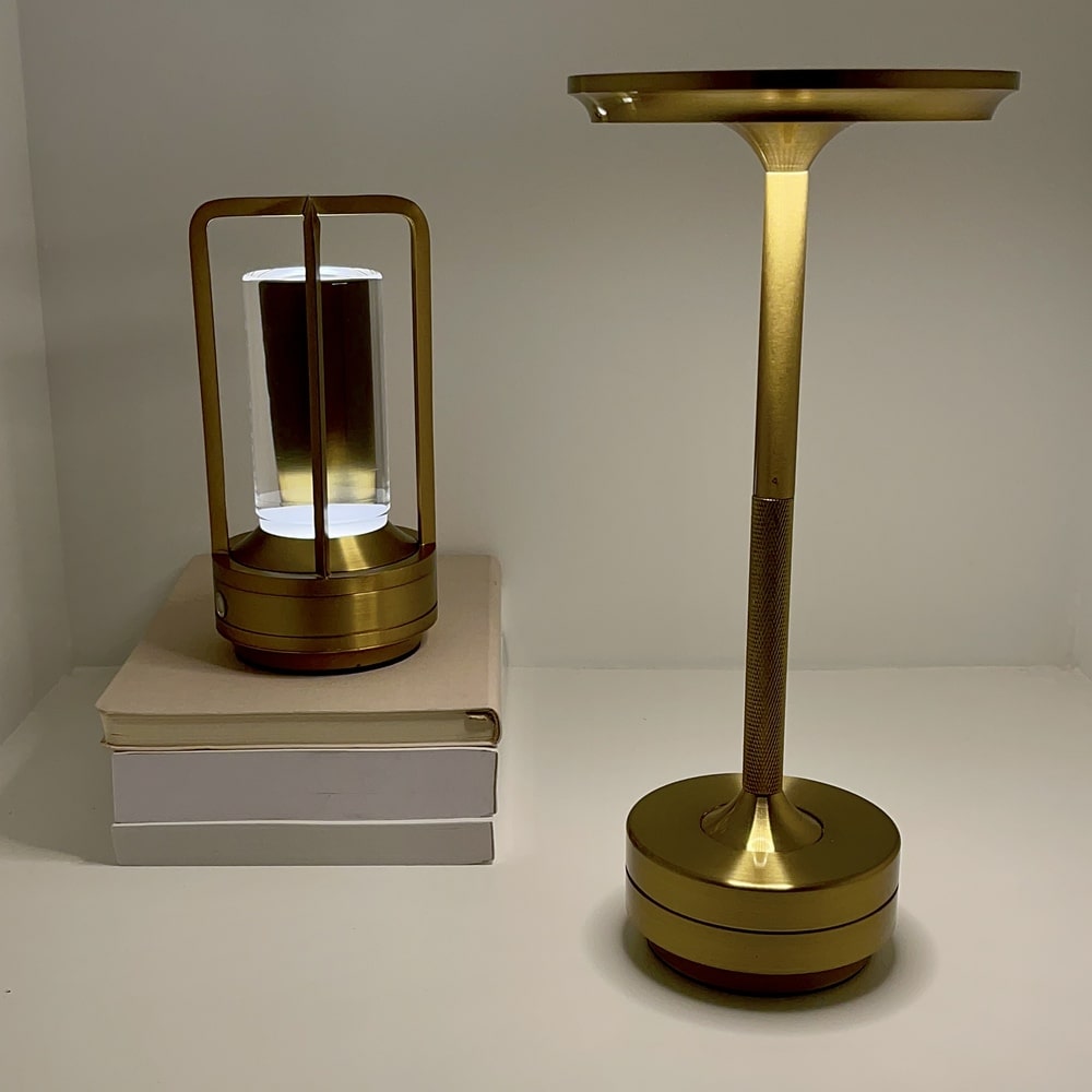 gold thin stem lamps