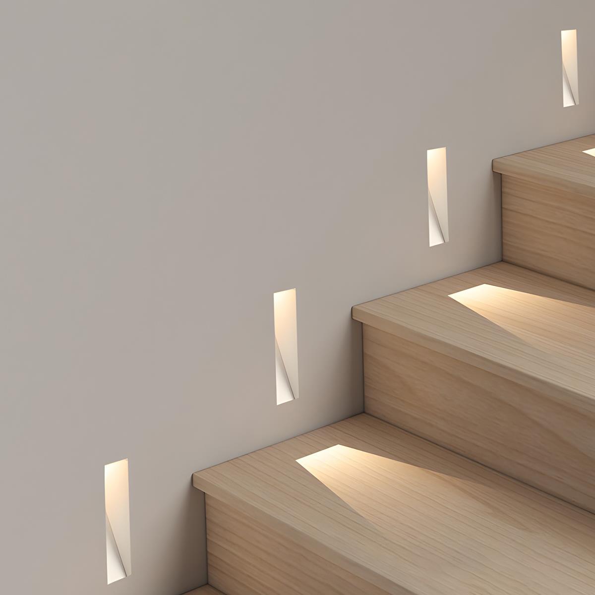 Minimalist Motion Sensor LED Recessed Wall Sconces Stairway Lights
