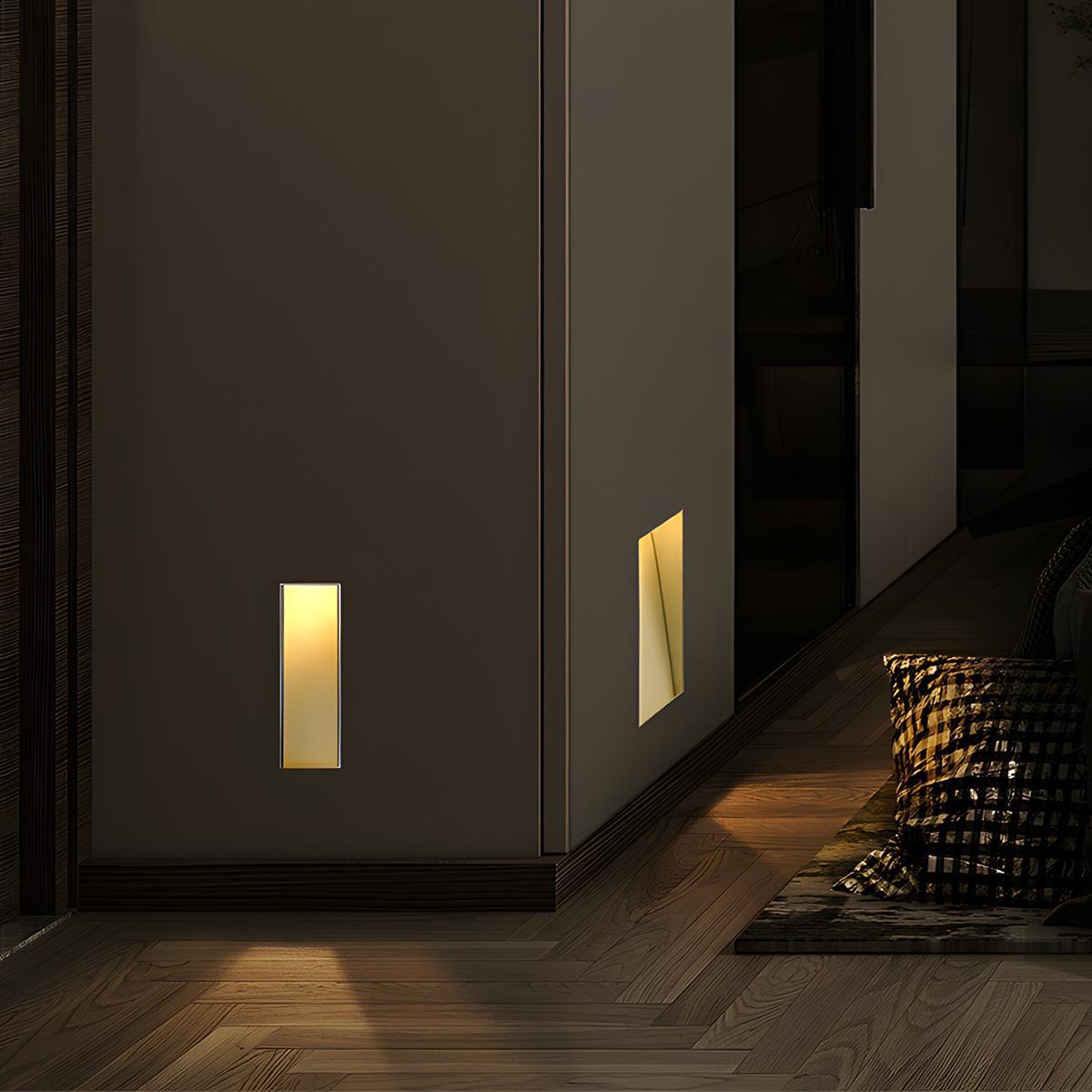 Minimalist Motion Sensor LED Recessed Wall Sconces Stairway Lights