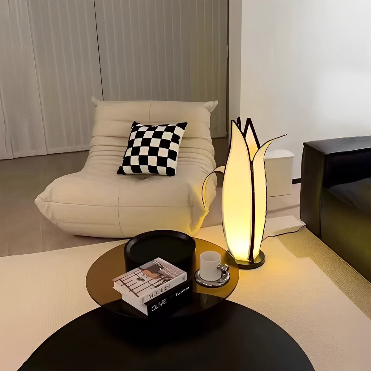 Modern Banana Design Plug In LED Floor Lamp Art Decor