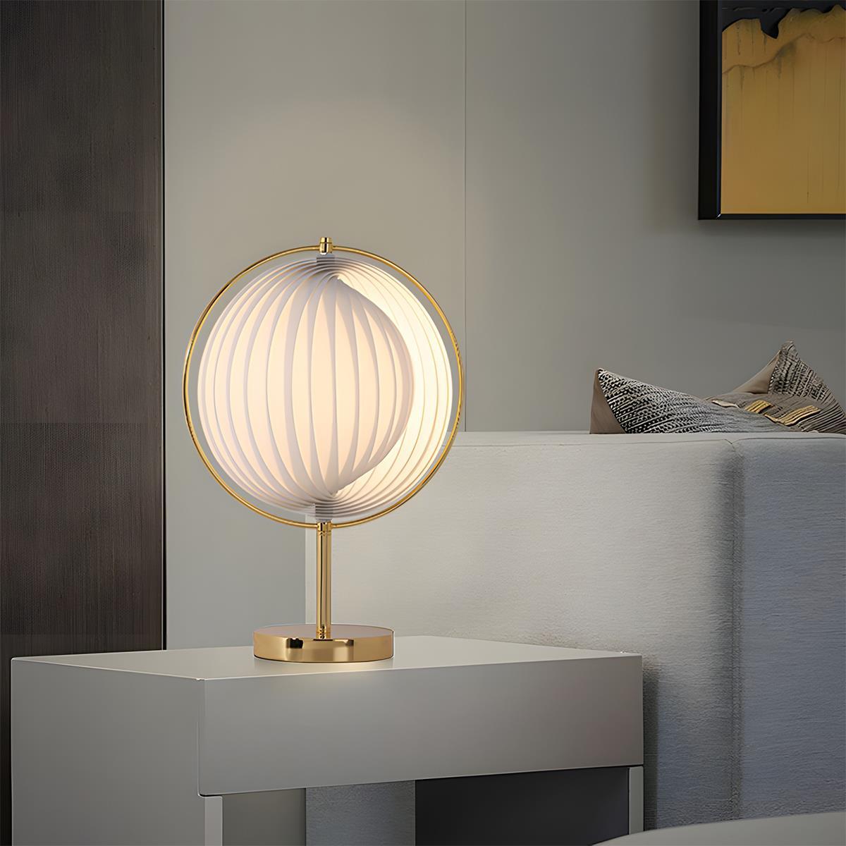 Modern Ins Pleated Blinds Globe LED Floor Lamp