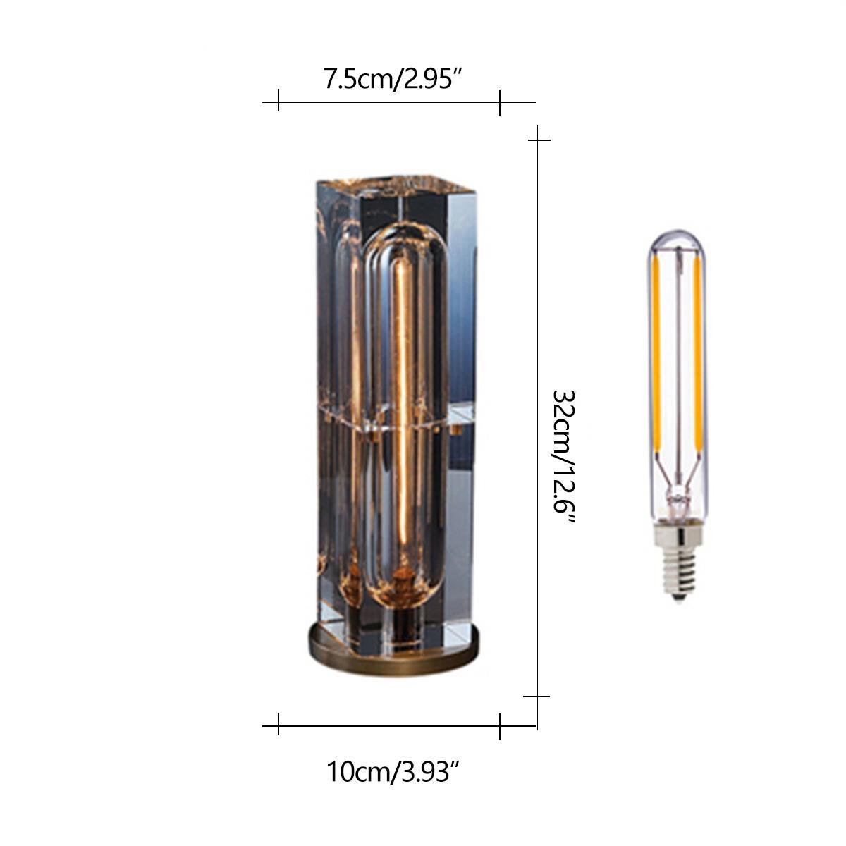 Modern Luxury Square Crystal LED Indoor Table Lamp