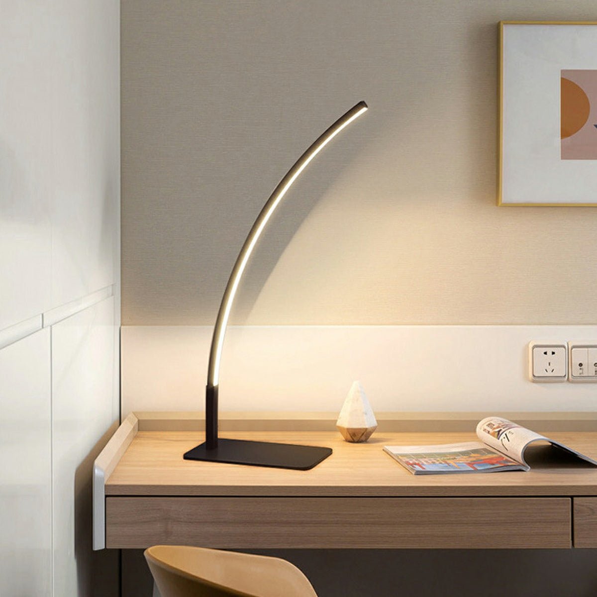 Modern Minimalist Arc LED Dimming Table Lamp
