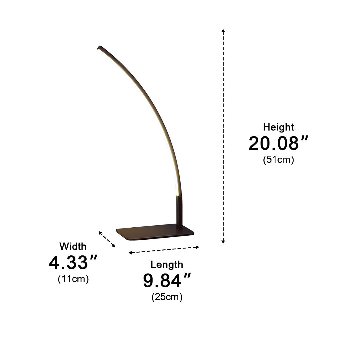 Modern Minimalist Arc LED Dimming Table Lamp