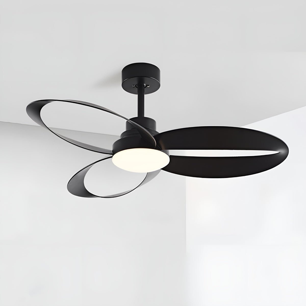 Modern Minimalist Geometric 6-Speed Reverse Ceiling Fan Light