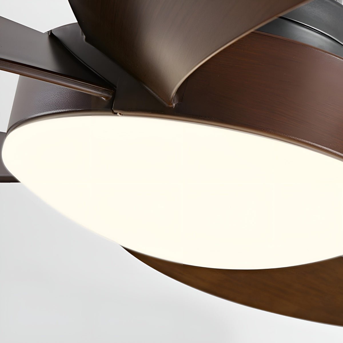 Modern Minimalist Geometric 6-Speed Reverse Ceiling Fan Light