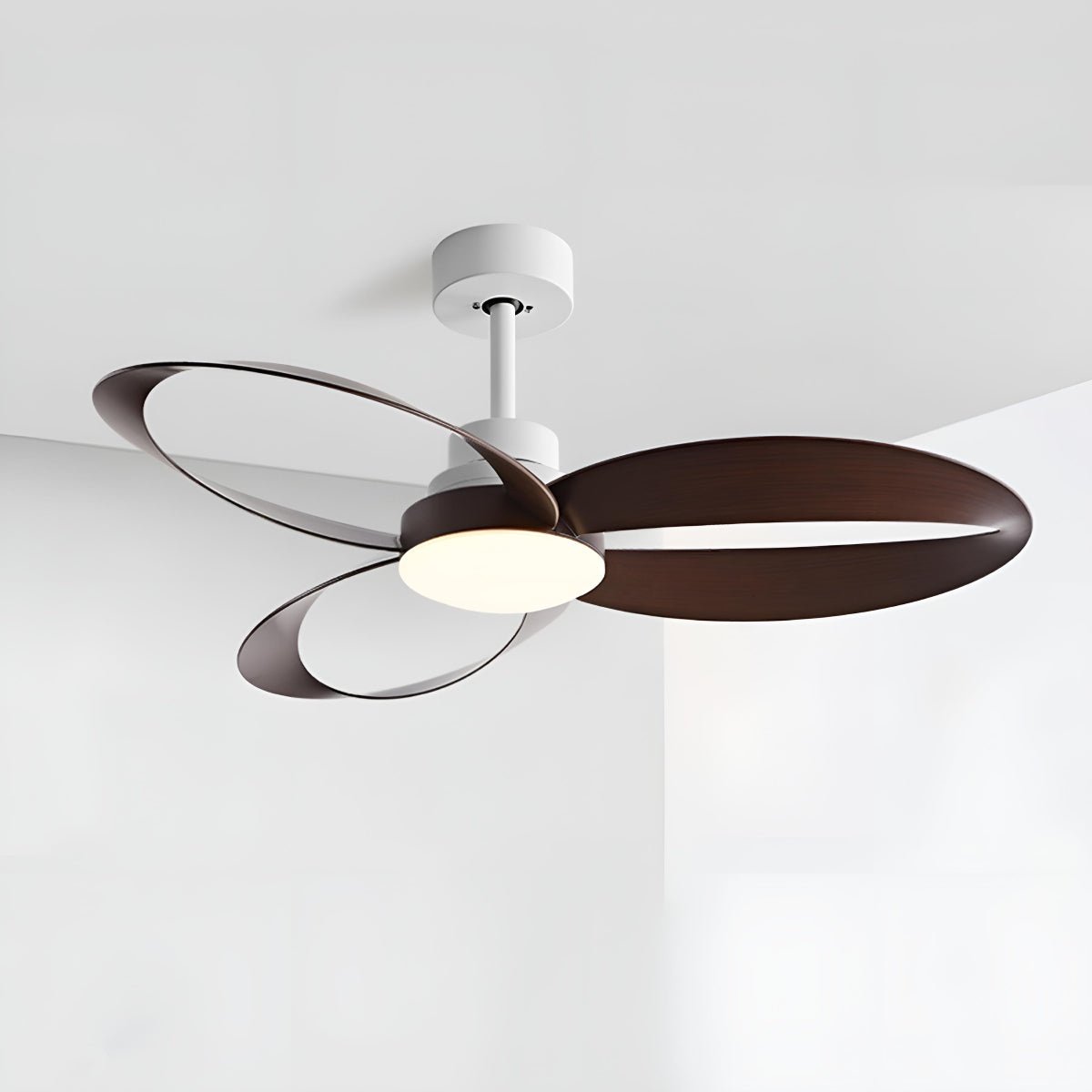 Modern Minimalist Geometric 6-Speed Reverse Ceiling Fan Light