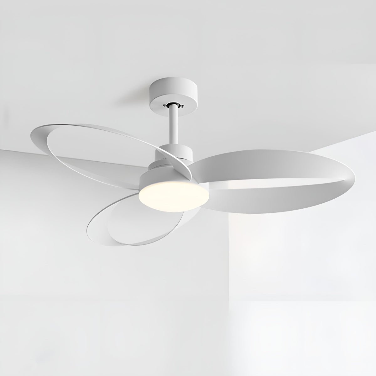 Modern Minimalist Geometric 6-Speed Reverse Ceiling Fan Light