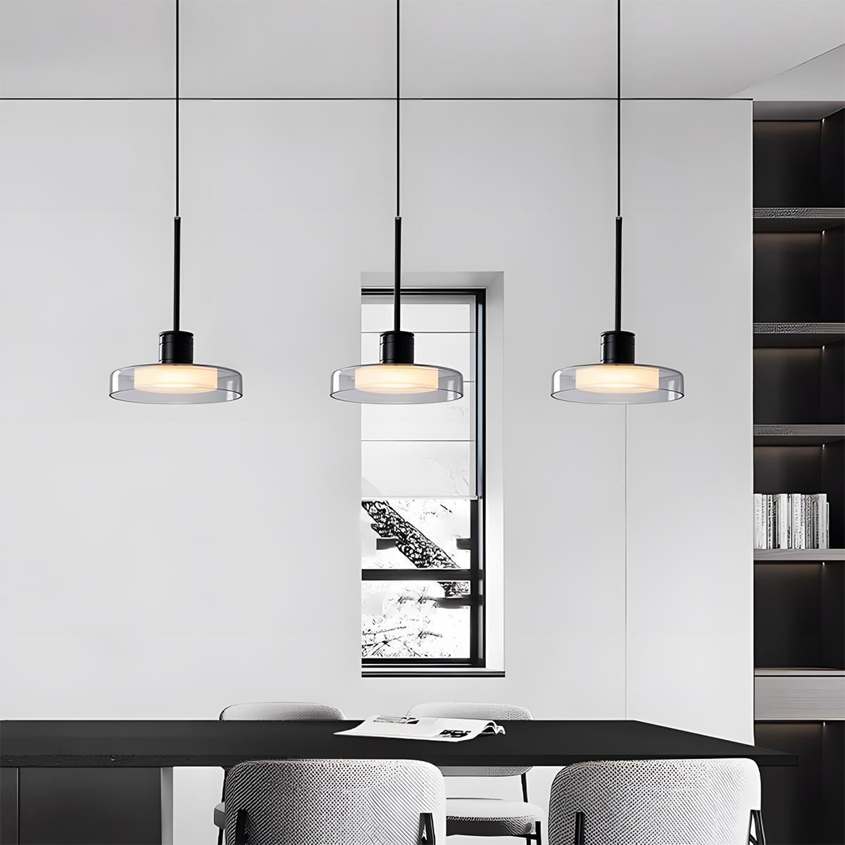 Modern Minimalist Glass Indoor Bar Pendant Lights