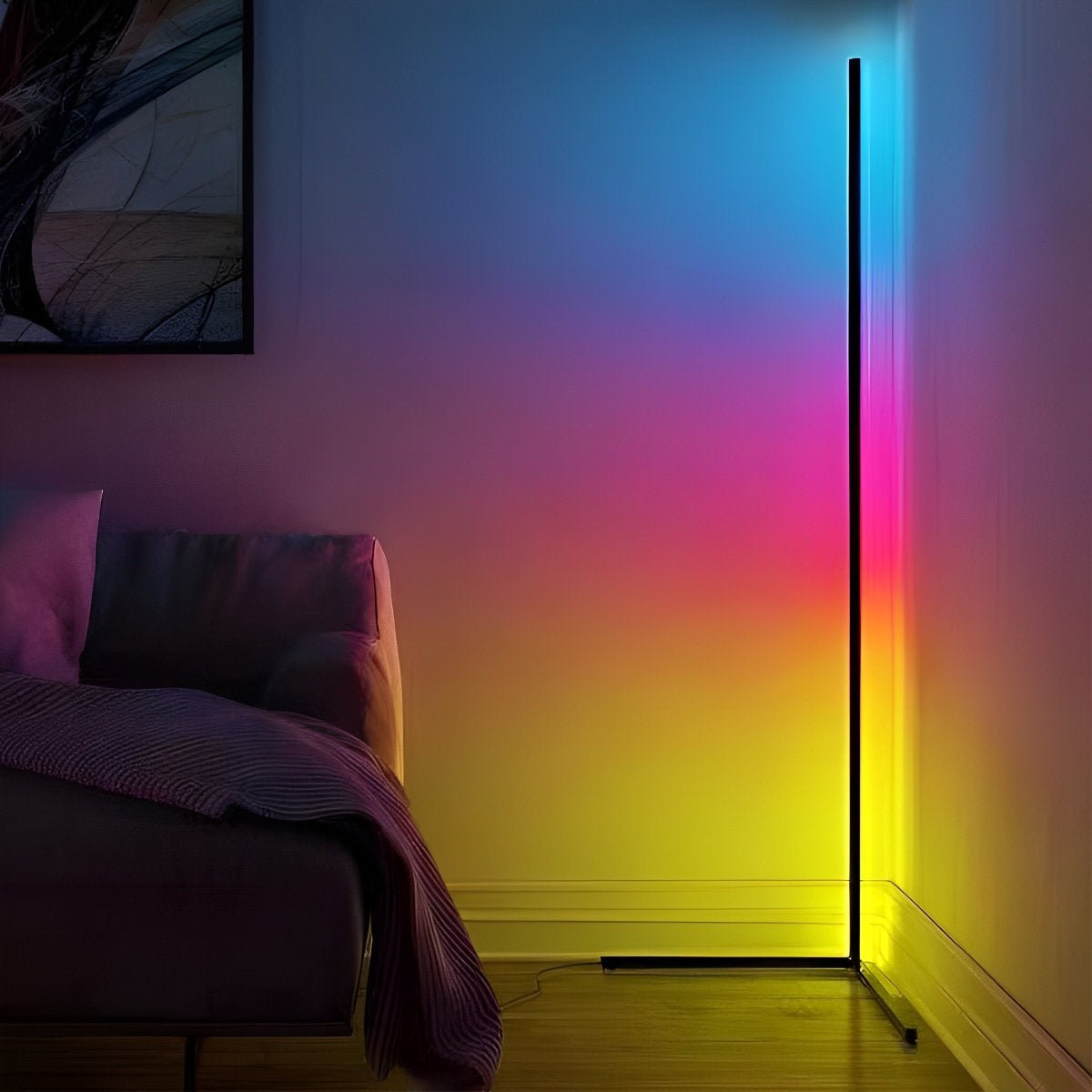 Modern Minimalist Smart LED Corner Floor Lamp Ambient Lightning