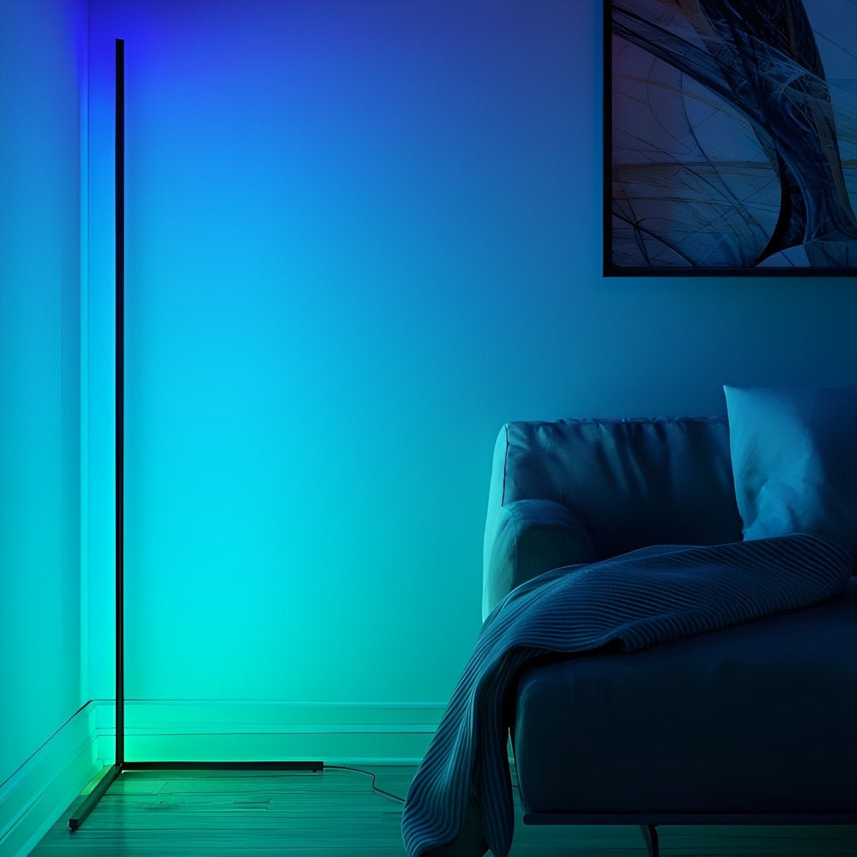 Modern Minimalist Smart LED Corner Floor Lamp Ambient Lightning