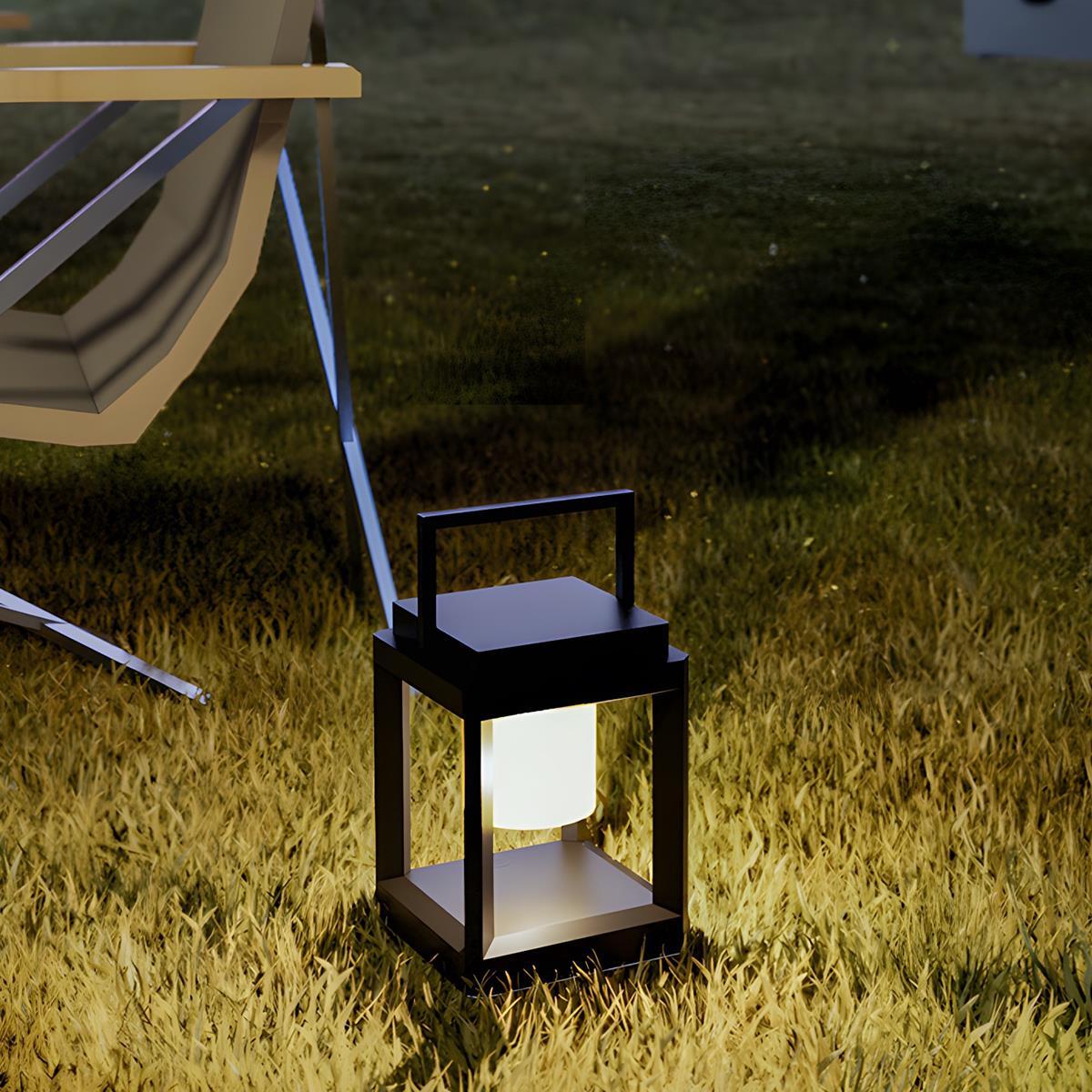 Modern Minimalist Waterproof Solar LED Outdoor Lantern Table Lamp