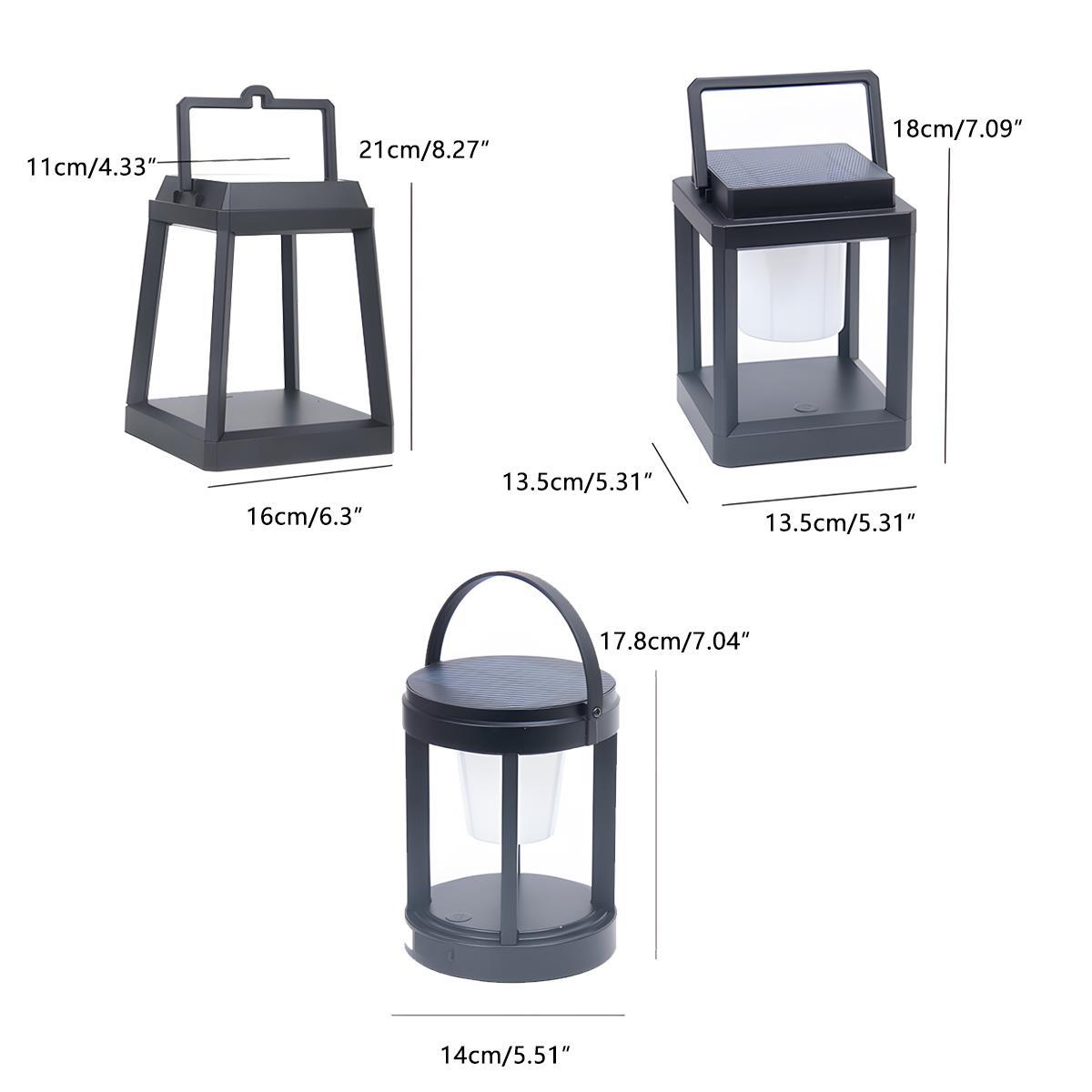 Modern Minimalist Waterproof Solar LED Outdoor Lantern Table Lamp