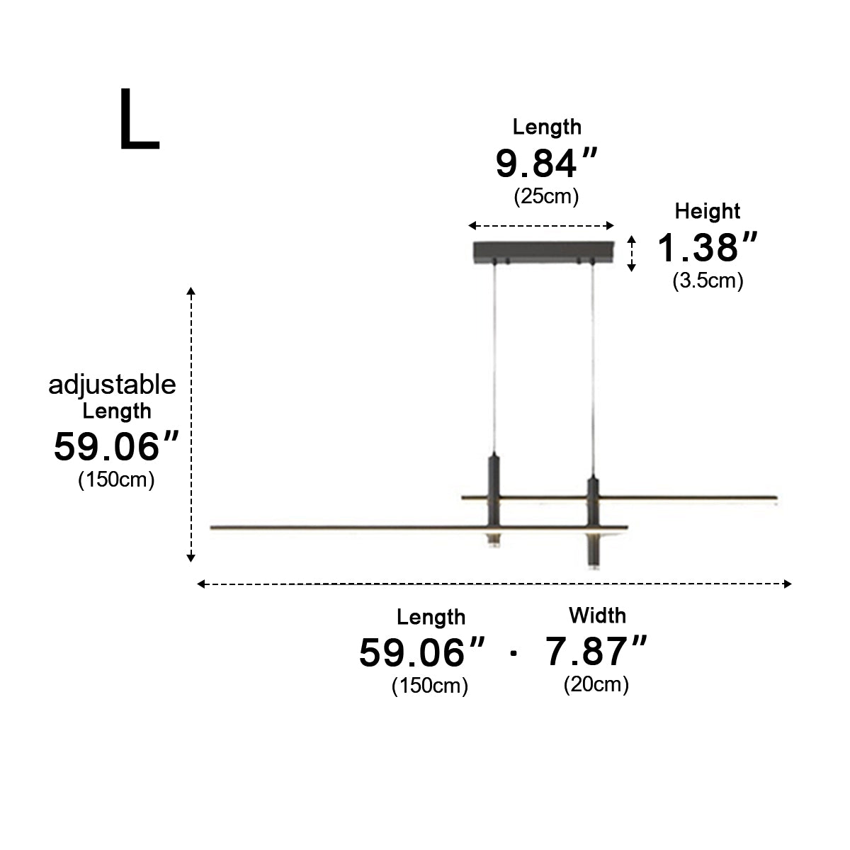 Modern Minimalist LED Long Strip Indoor Pendant Lights