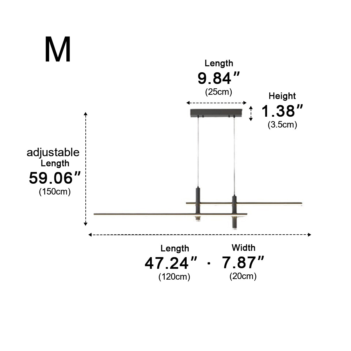 Modern Minimalist LED Long Strip Indoor Pendant Lights