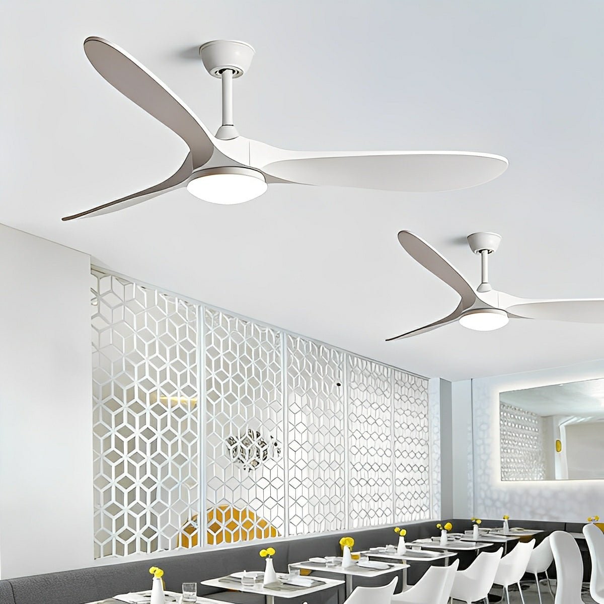 Modern Scandinavian Minimalist DC Motor Reverse Ceiling Fan Light