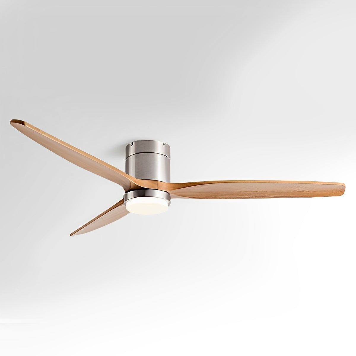 Modern Wood Grain 6-Speed Reverse Fan Ceiling Fan Light