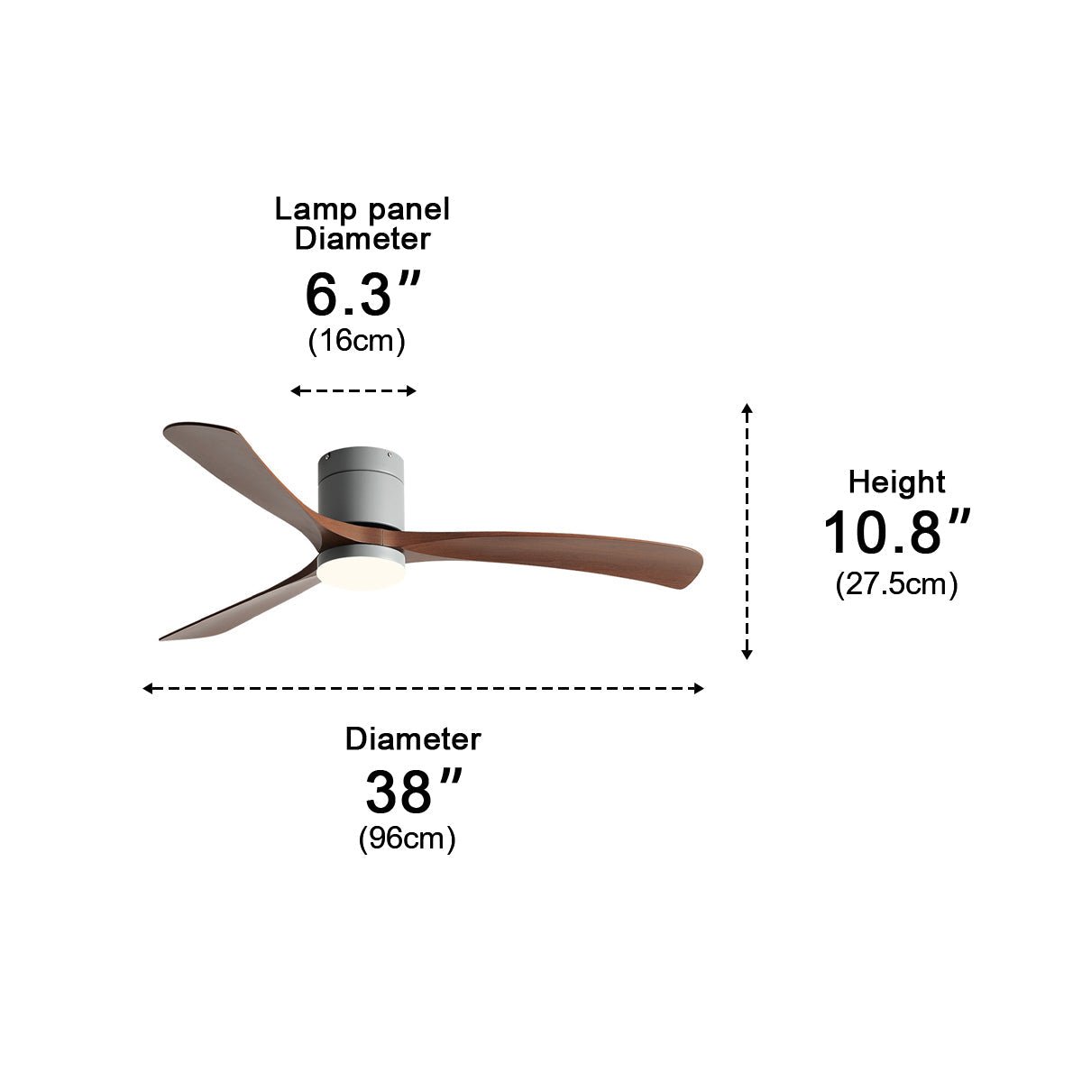 Modern 6-Speed Reverse Frequency Fan Light