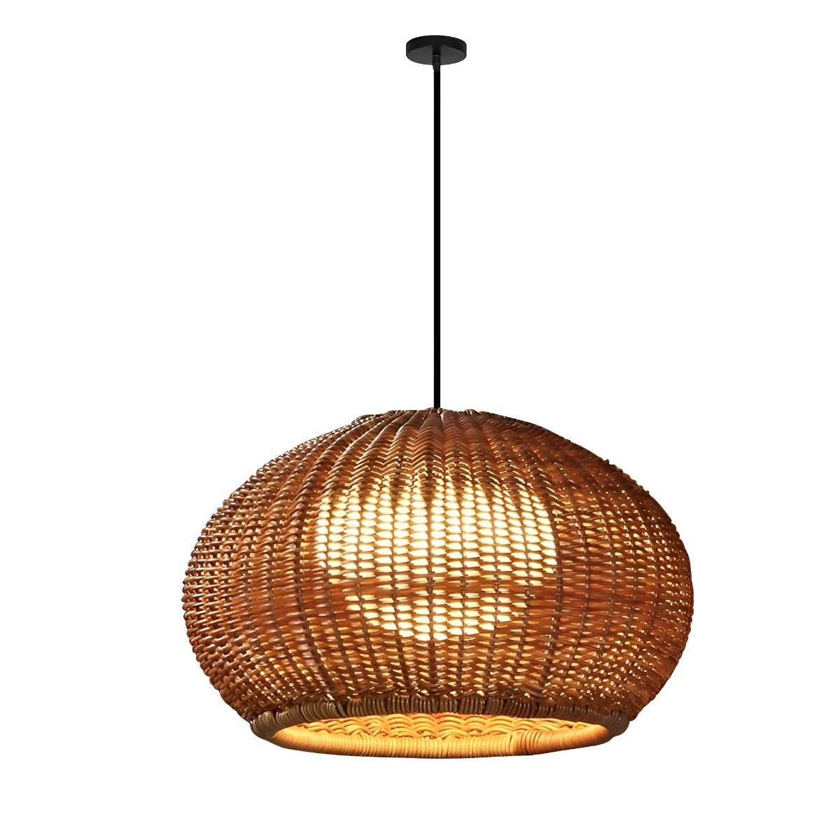 Outdoor Waterproof Oval Rattan Lanterns Pendant Lights