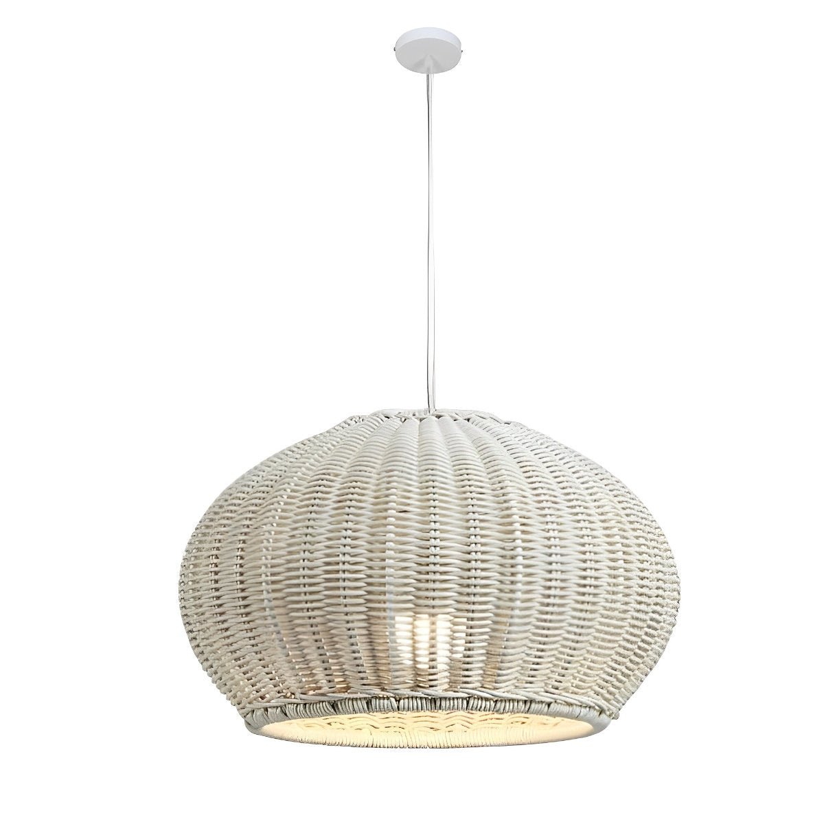 Outdoor Waterproof Oval Rattan Lanterns Pendant Lights