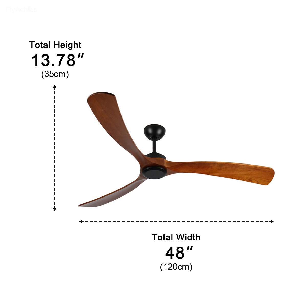 Outdoor Waterproof Wood Reverse Ceiling Fan