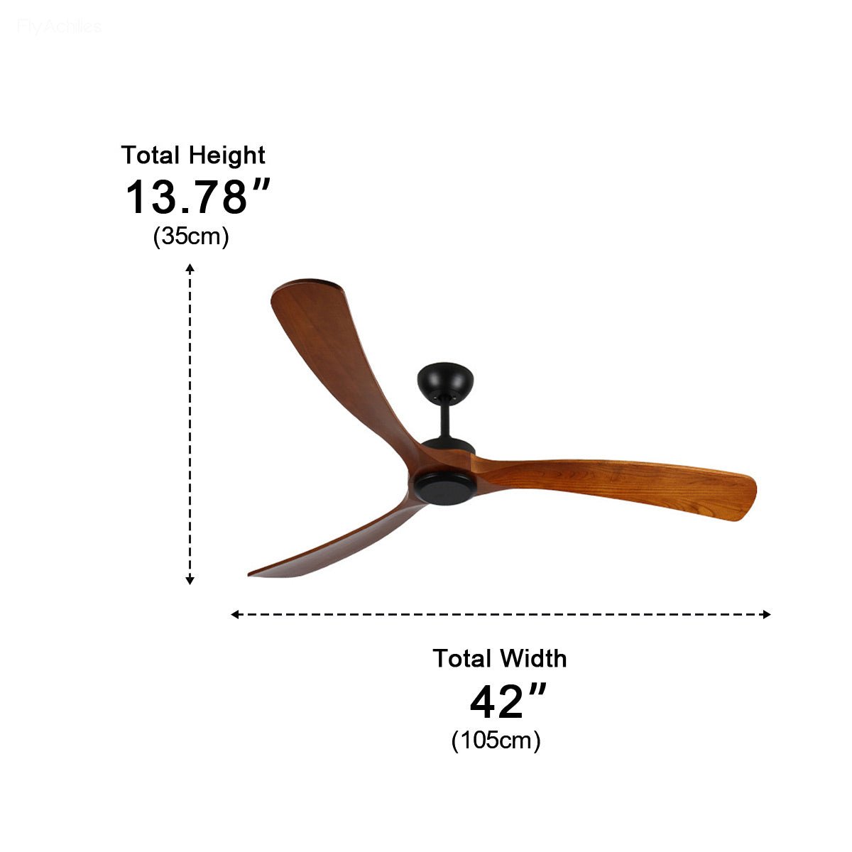 Outdoor Waterproof Wood Reverse Ceiling Fan