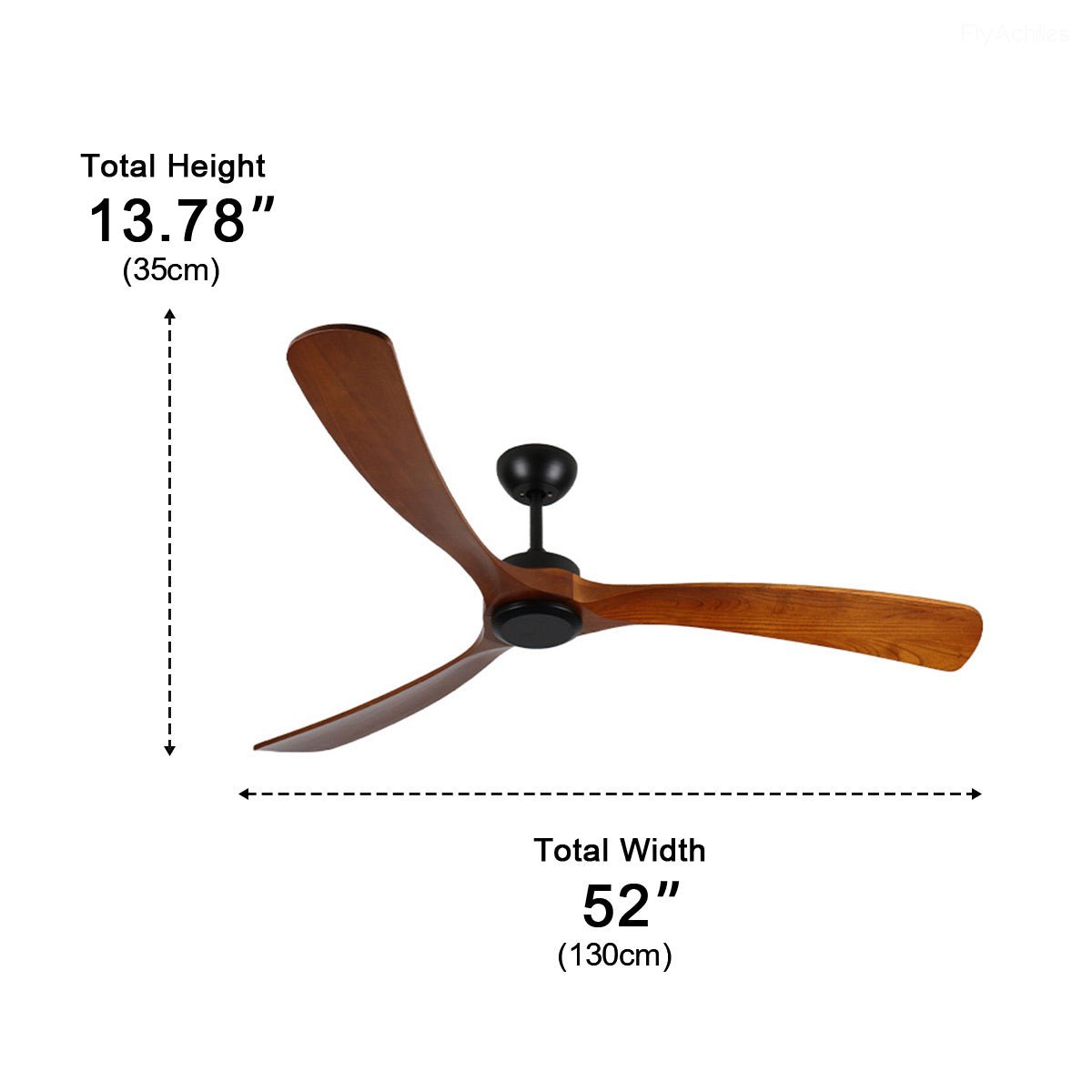 Outdoor Waterproof Wood Reverse Ceiling Fan