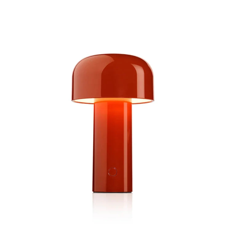 red mushroom lamp