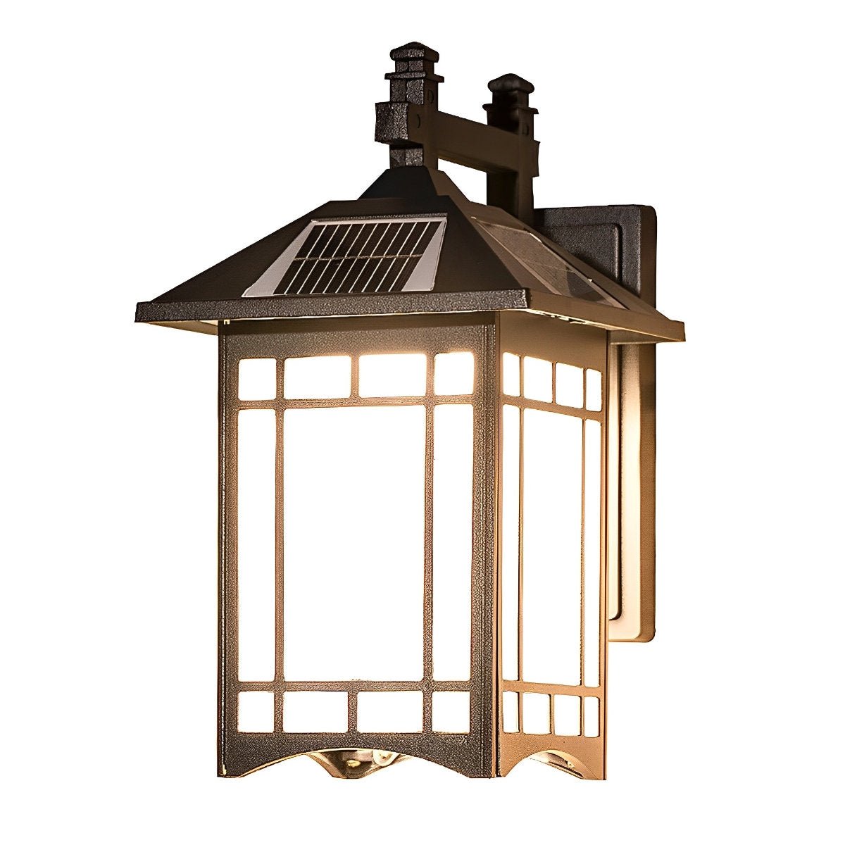 Retro Waterproof LED Vintage Solar Wall Lamp with Remote Wall Sconce Lighting