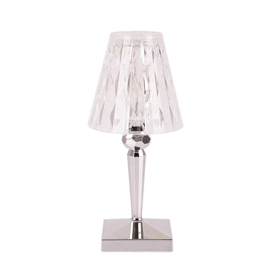 silver table lamp