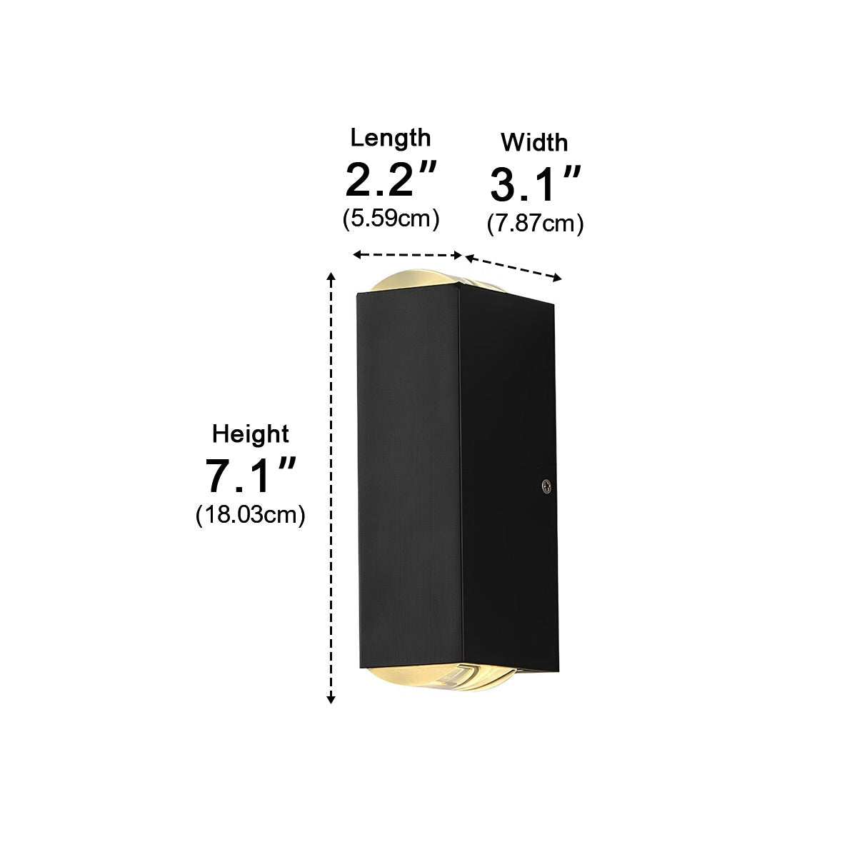 Up and Down LED Wall Light Outdoor Waterproof IP65 Interior Aluminium Corridor Stairs Lighting
