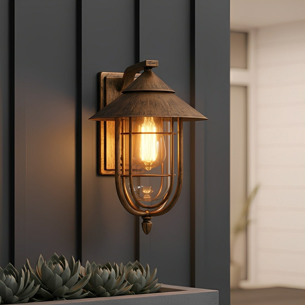 Vintage Classic Waterproof Birdcage Outdoor LED Porch Wall Lights