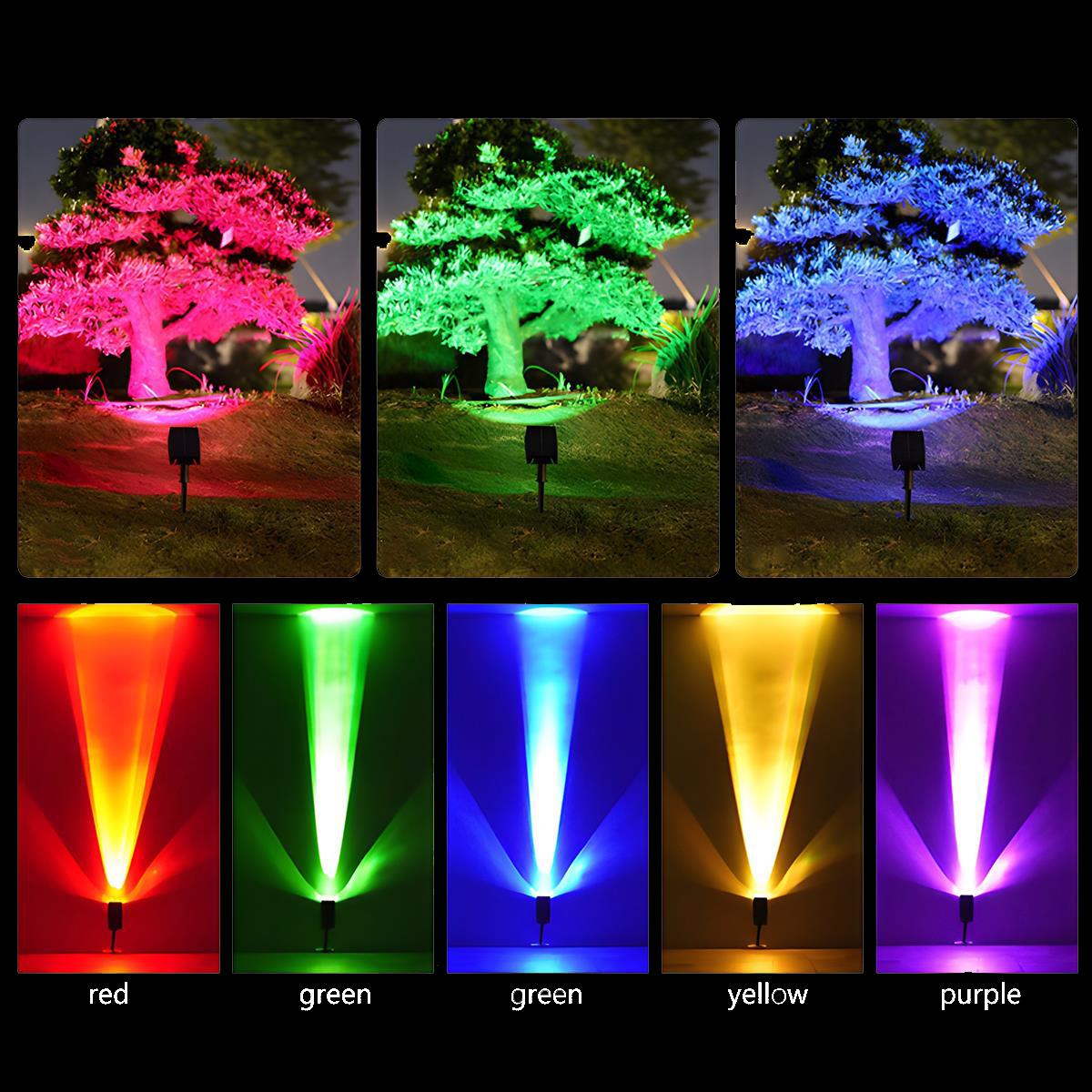 Waterproof LED Solar Multi-zoom Spot Light Landscape Lighting