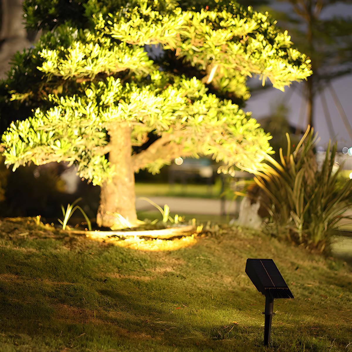 Waterproof LED Solar Multi-zoom Spot Light Landscape Lighting