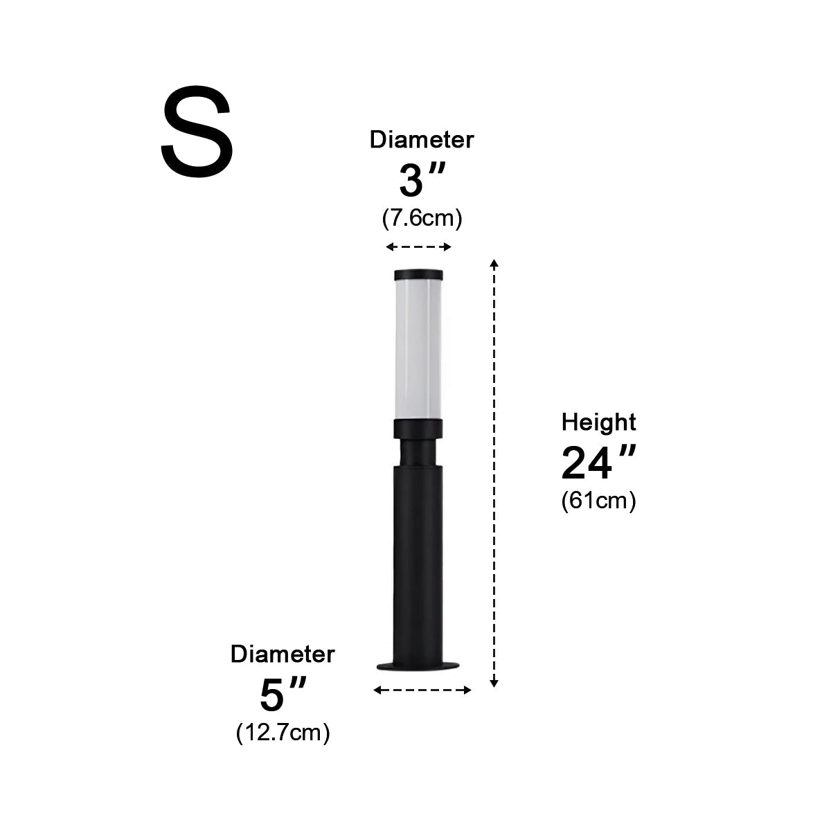 Waterproof Modern Cylinder Long Barrel Column Post Lights Pillar Lights