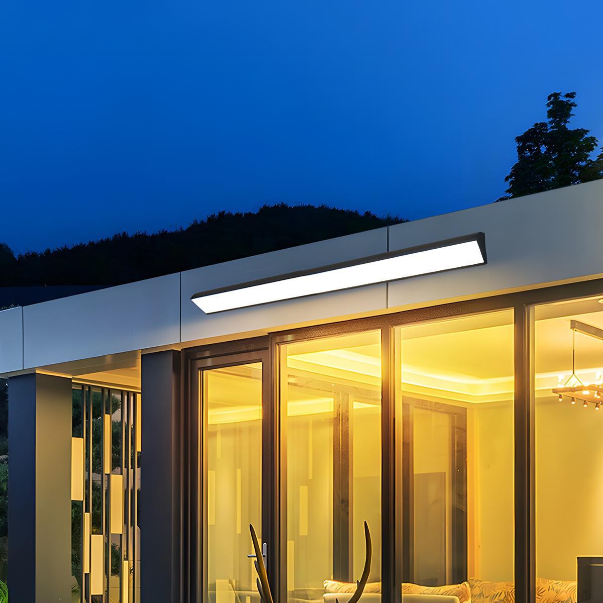 Black Waterproof Outdoor LED Strip Lights Porch Light Exterior Wall Lights