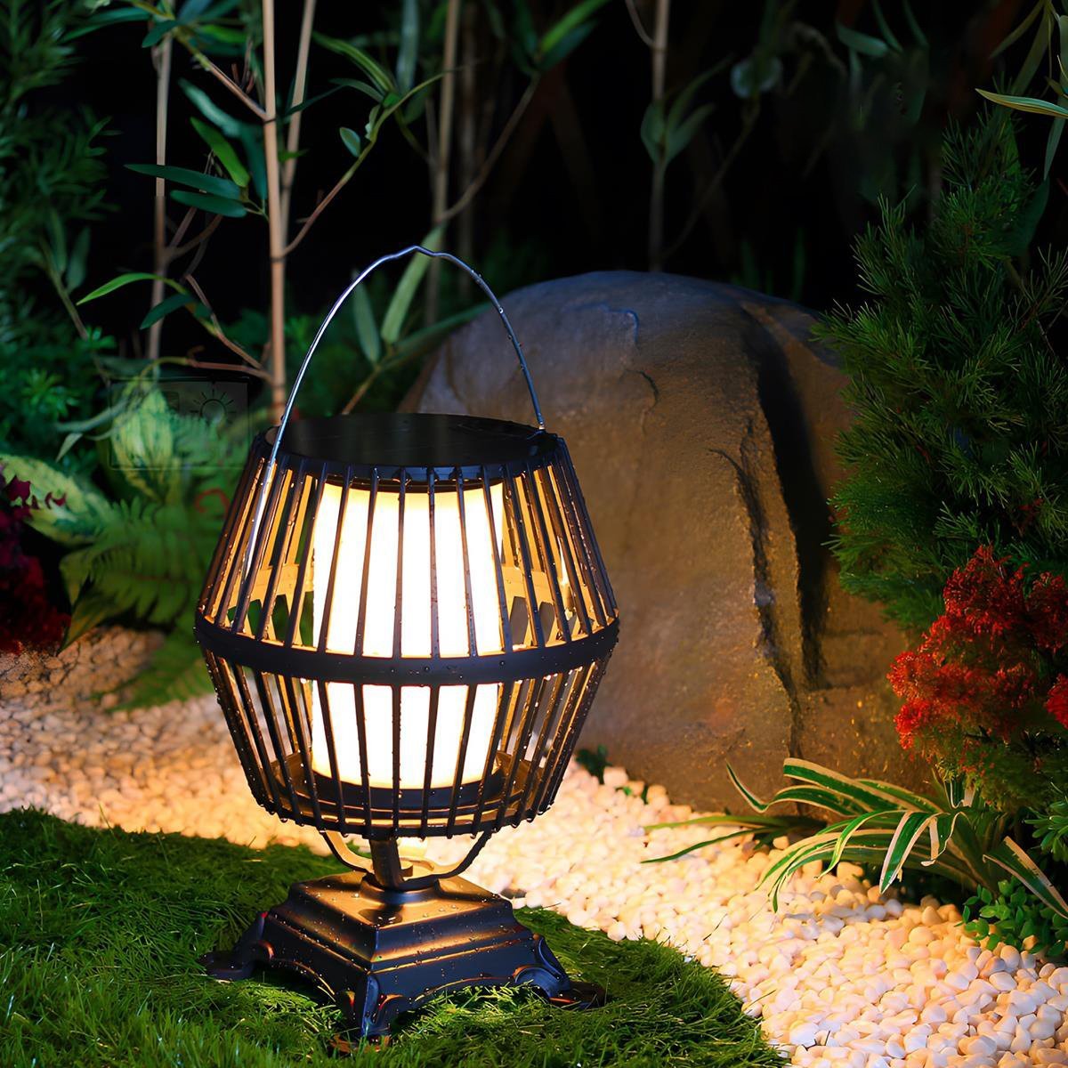 Waterproof Solar Outdoor Hanging Lantern Tabletop Lamp