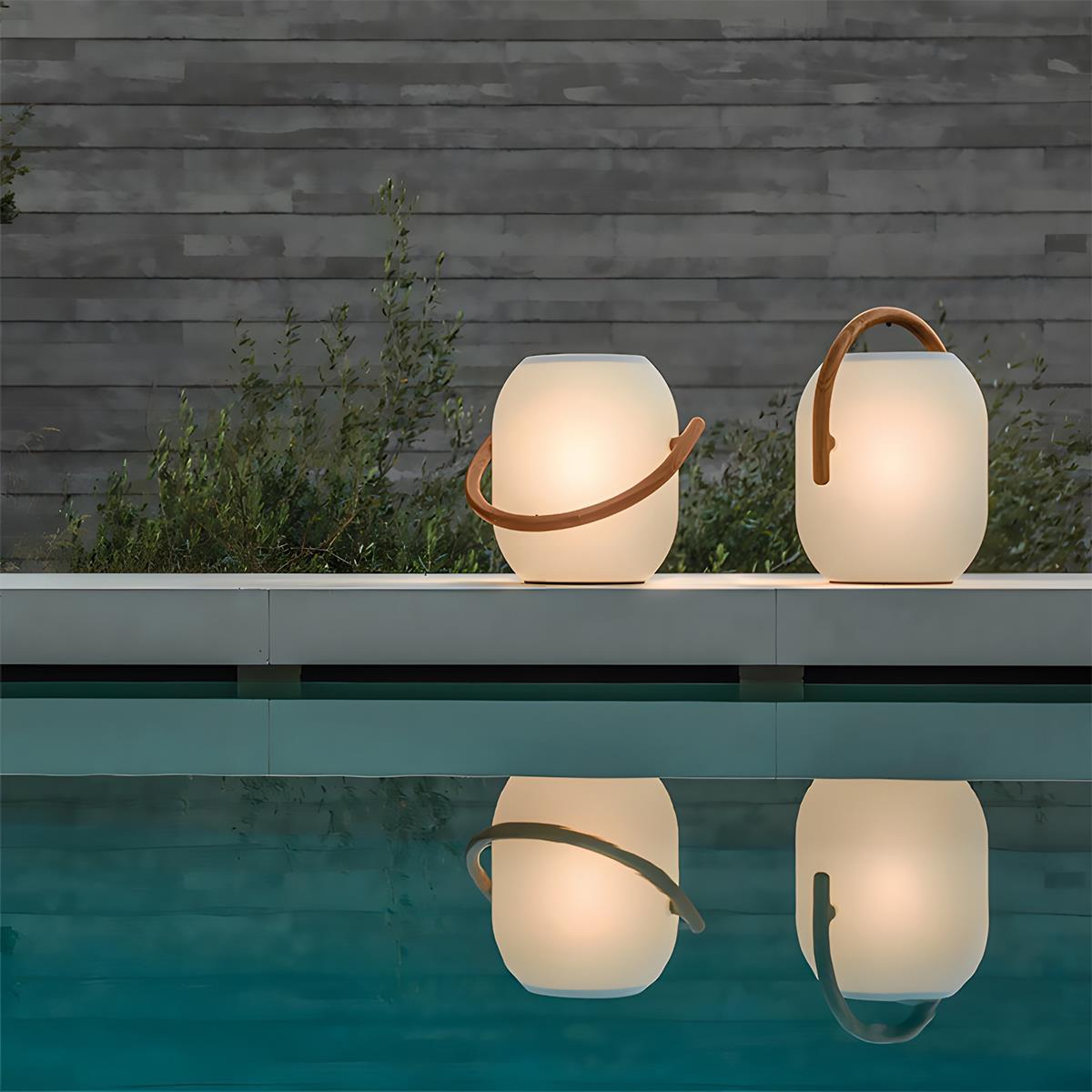 Waterproof Solar Oval Outdoor Tabletop Lamp Lanterns