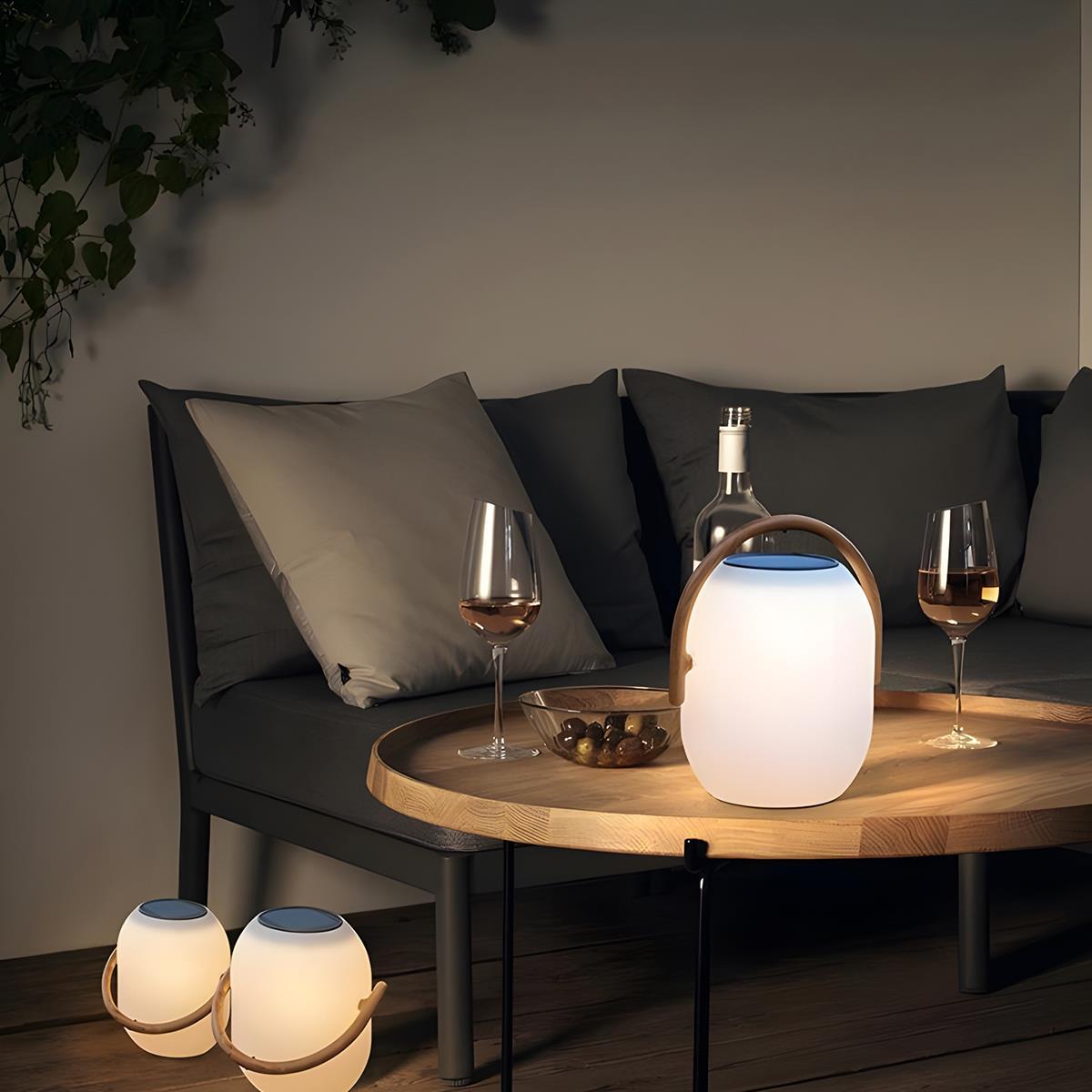 Waterproof Solar Oval Outdoor Tabletop Lamp Lanterns